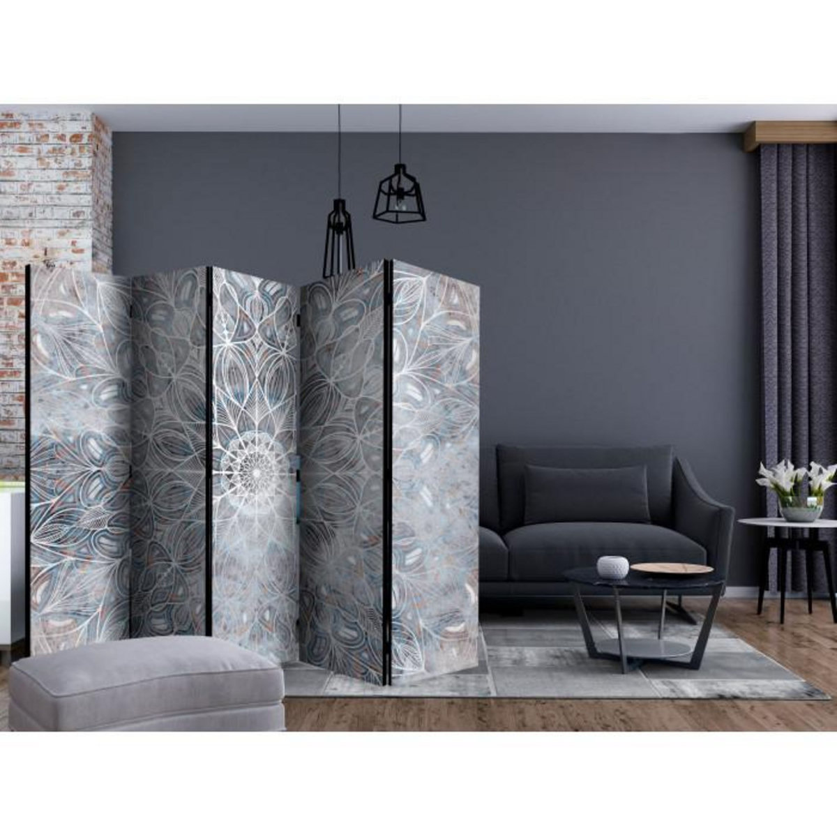 Paris Prix Paravent 5 Volets  Blurred Mandala  172x225cm