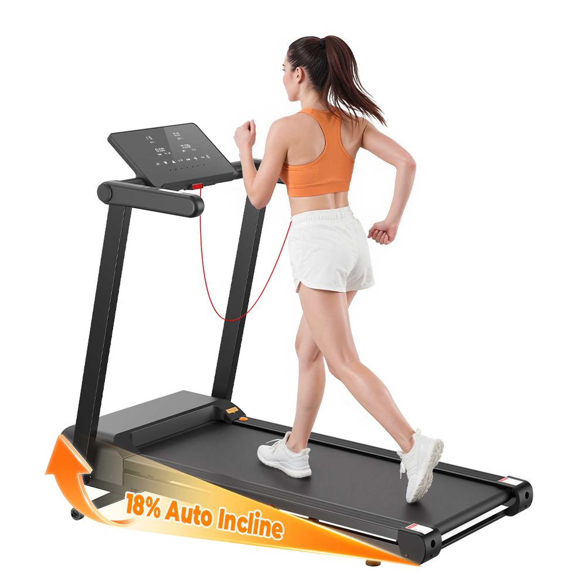 Voir la diapositive 2 : FORMILL Tapis de course pliable ft-62, 4 cv, 16 km/h, inclinaison 18 %, écran led