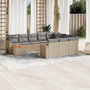Voir la diapositive 1 : VIDAXL Salon de jardin et coussins 11 pcs melange beige resine tressee