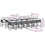 Voir la diapositive 6 : VIDAXL Ensemble a manger de jardin 13 pcs coussins noir resine tressee