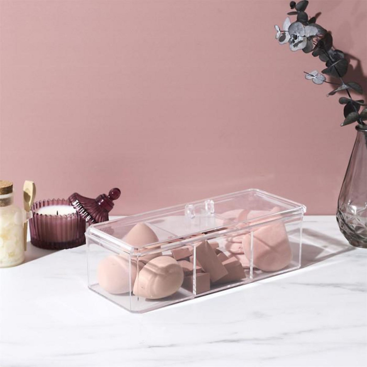 Paris Prix Organisateur & 16 Éponges à Maquillage  Teint  22cm Transparent