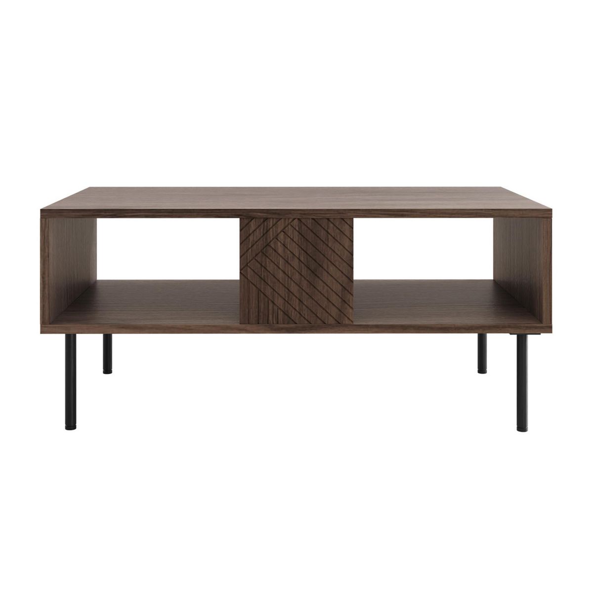 BEST MOBILIER Salvador - table basse - effet bois - 2 niches - 100 cm