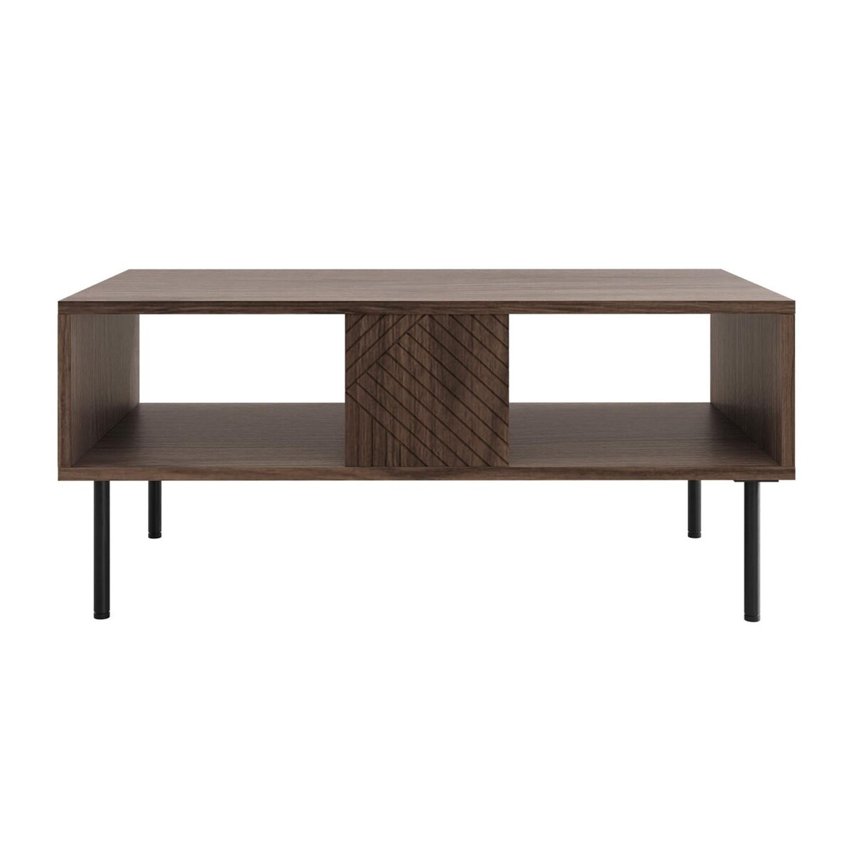 BEST MOBILIER Salvador - table basse - effet bois - 2 niches - 100 cm