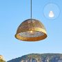 Voir la diapositive 2 : Lumisky Suspension nomade CESARE Beige Herbe marine H19cm