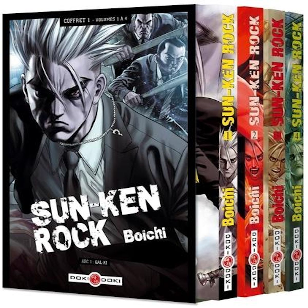 SUN-KEN ROCK TOMES 1 A 4 : COFFRET EN 4 VOLUMES. AVEC UNE ILLUSTRATION COLLECTOR OFFERTE, Boichi