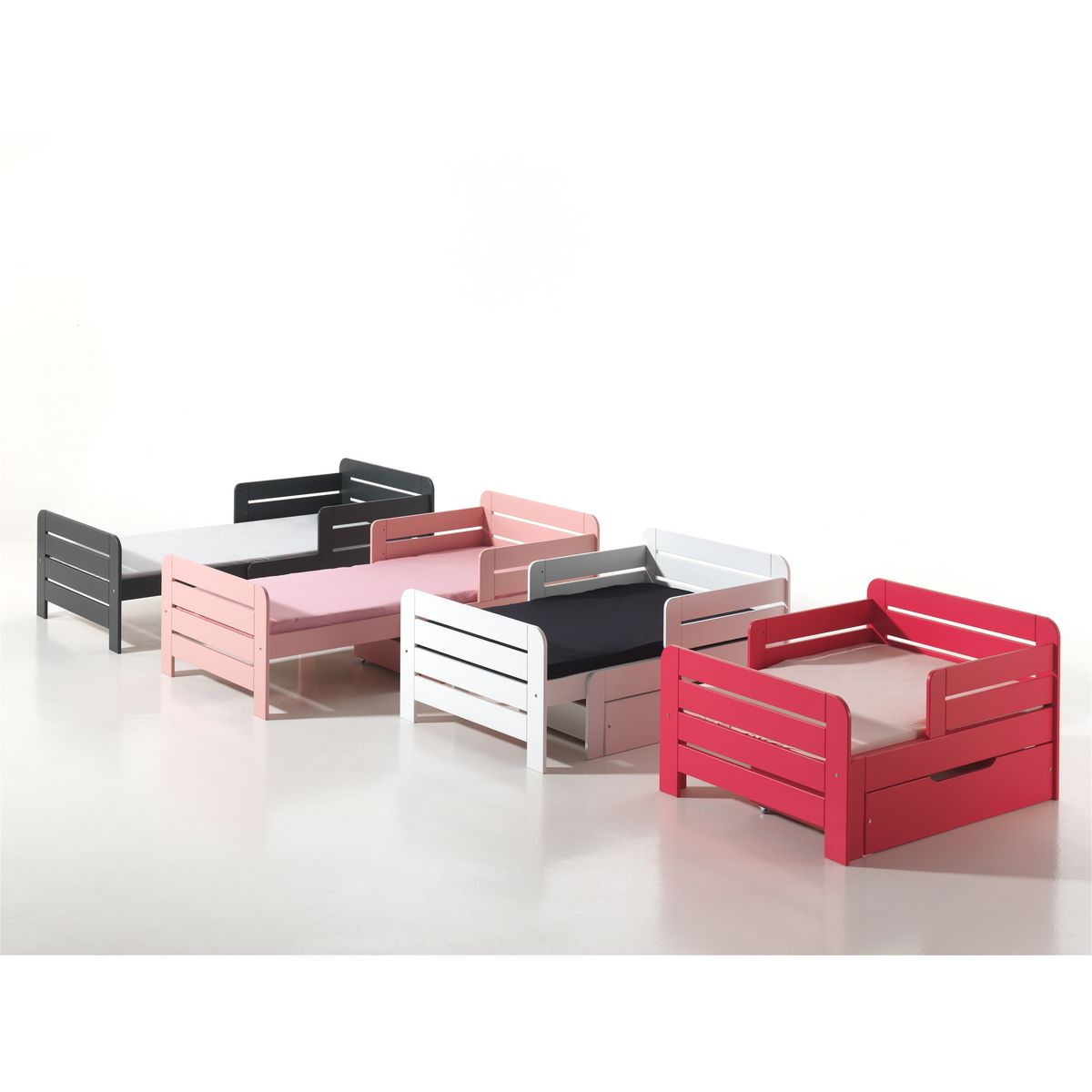 Lit enfant évolutif 90x140-200 cm pin massif JUMP