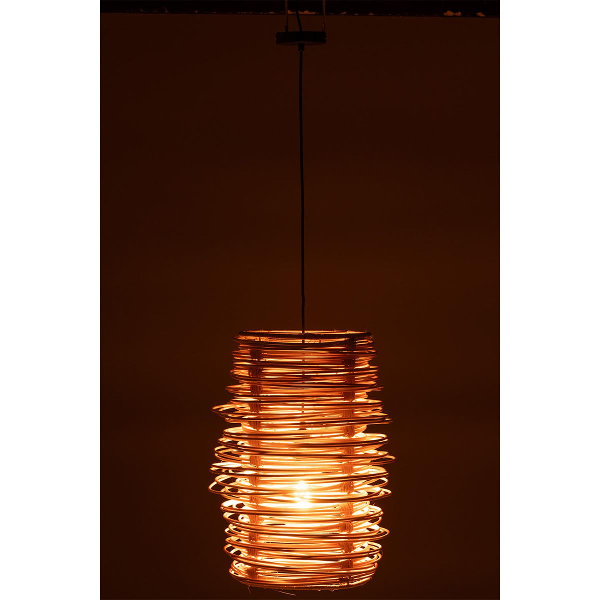 Voir la diapositive 3 : J-LINE Lampe suspension en rotin  wea  50cm naturel
