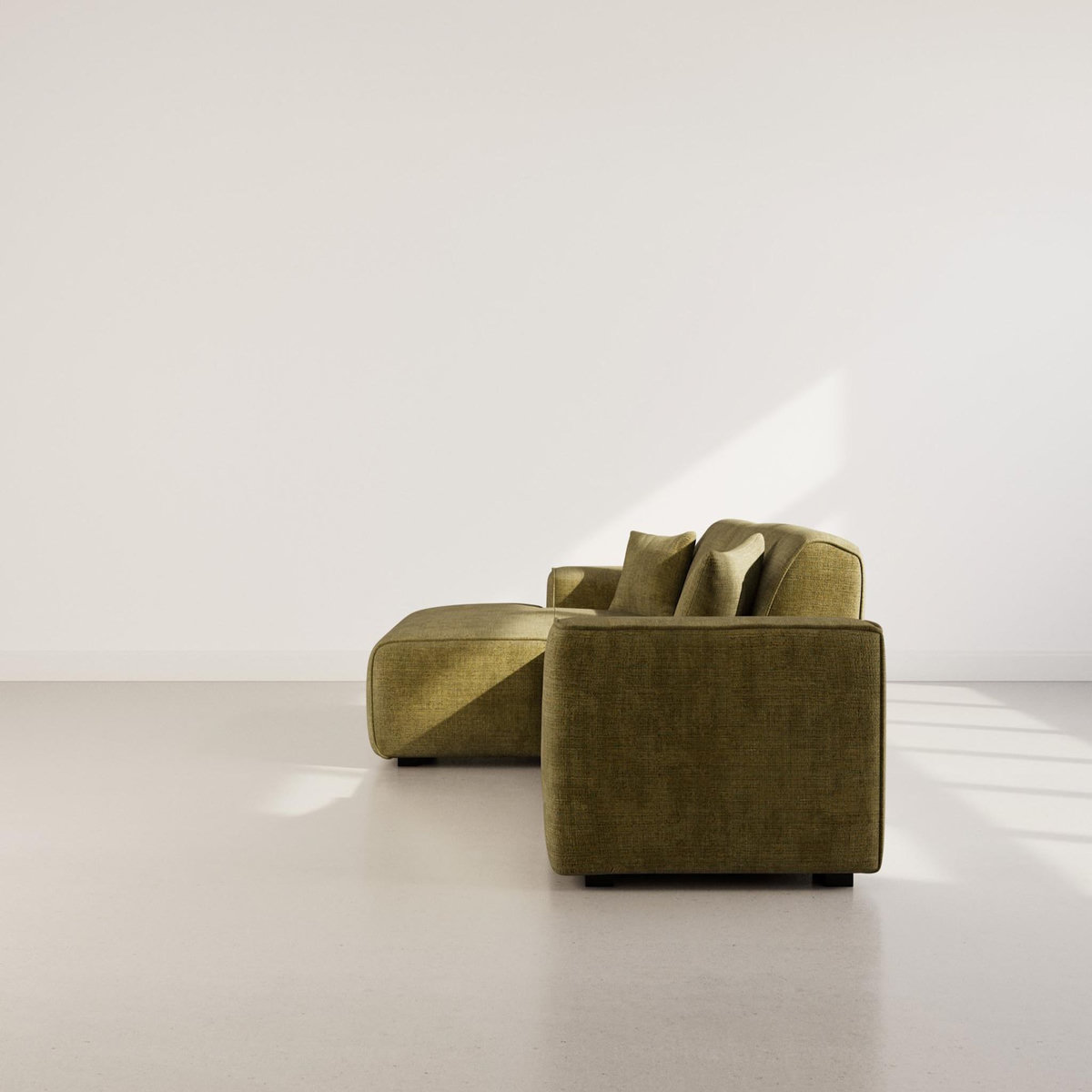 LISA DESIGN Lison - canapé d'angle gauche 4 places en velours texturé