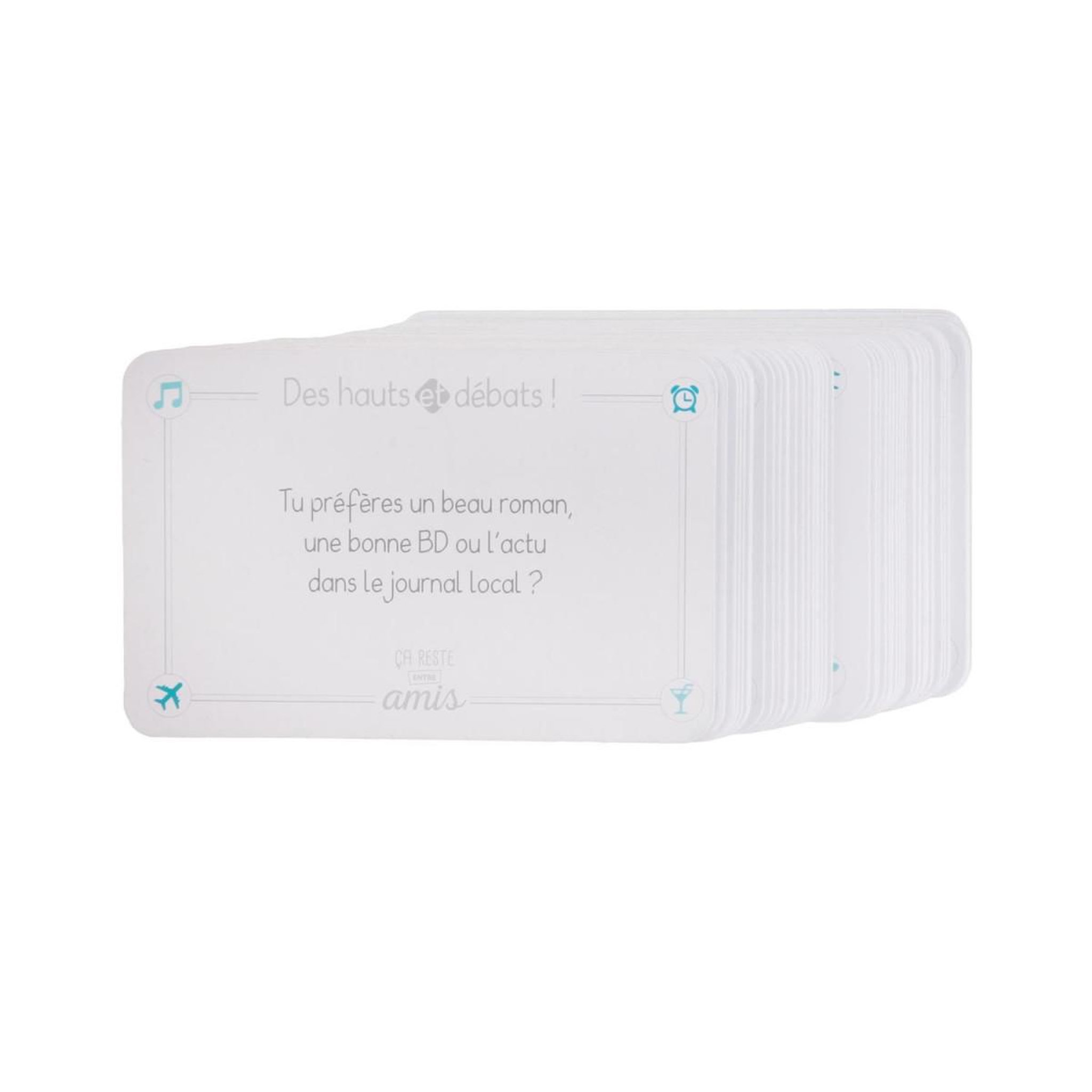 Voir la diapositive 3 : MISTER GADGET Jeu de 54 cartes débat  soirée amis  8cm bleu