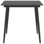 Voir la diapositive 2 : VIDAXL Table a dîner de jardin Noir 80x80x74 cm Acier et verre