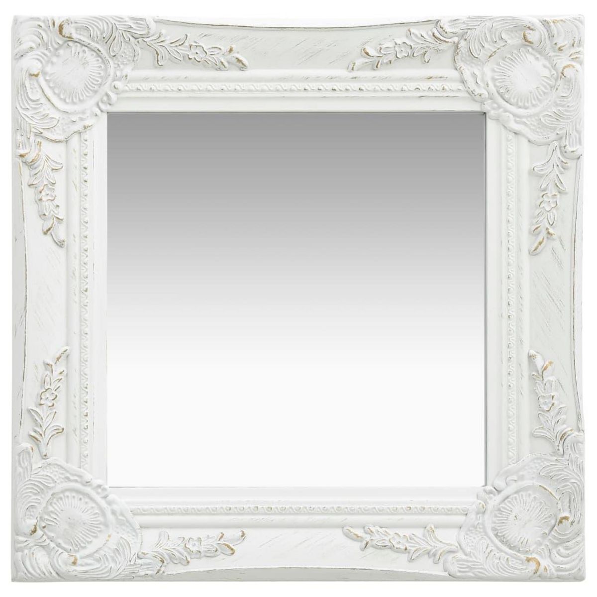 VIDAXL Miroir mural style baroque 40x40 cm Blanc