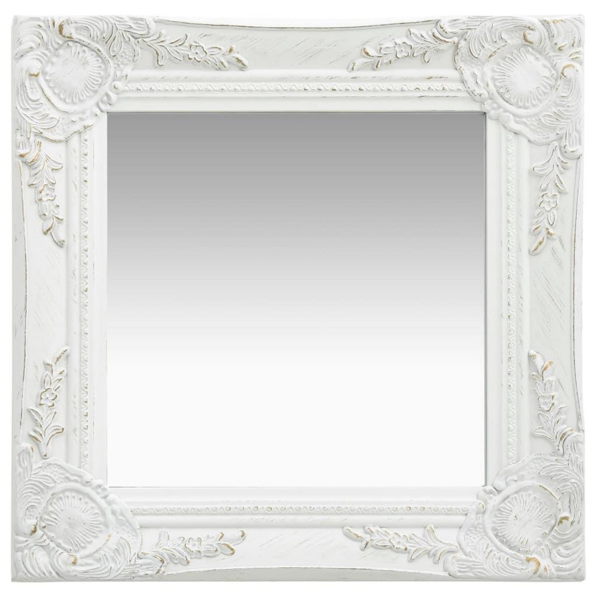 VIDAXL Miroir mural style baroque 40x40 cm Blanc