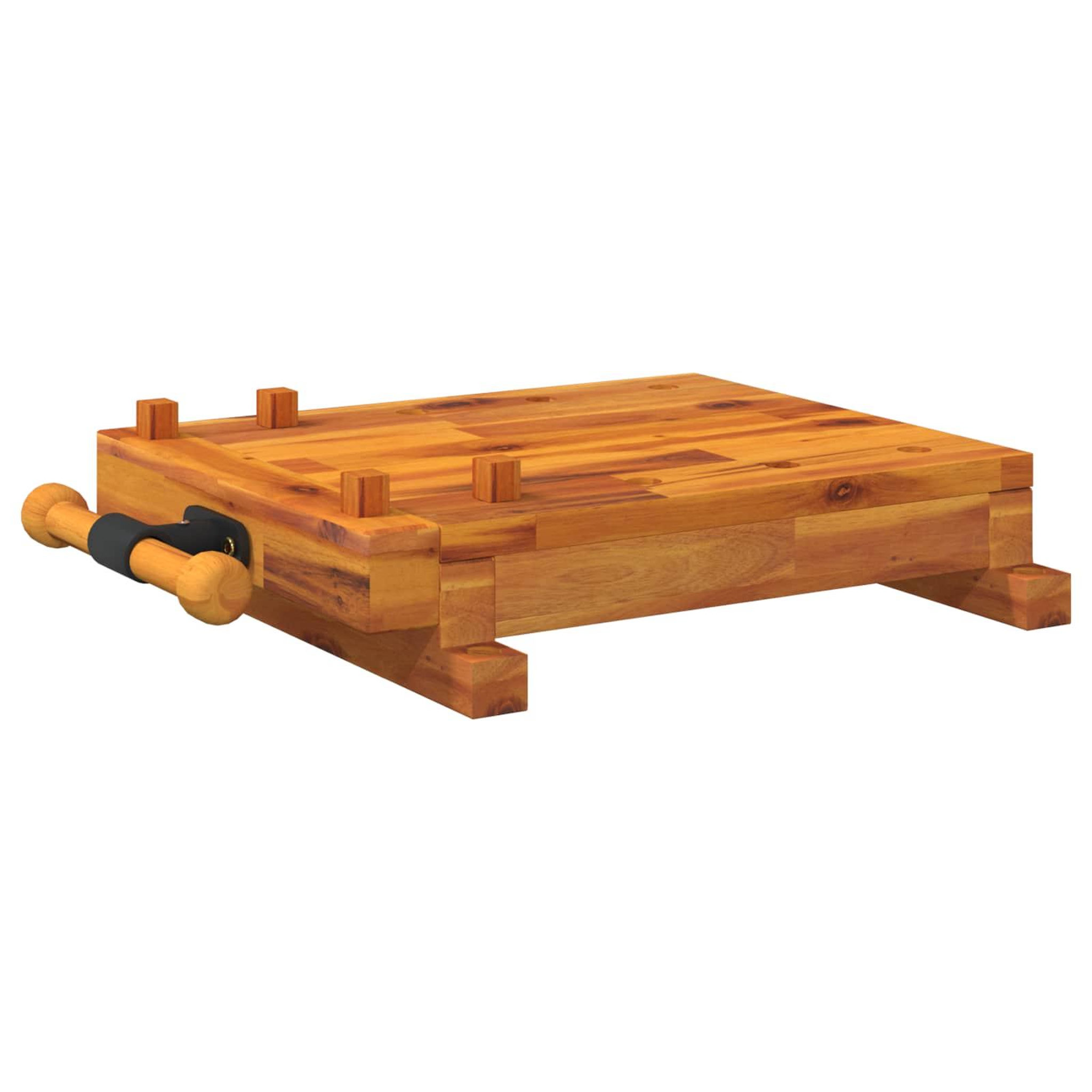 VIDAXL Dessus d'etabli avec etau 52x44x9,5 cm bois massif d'acacia