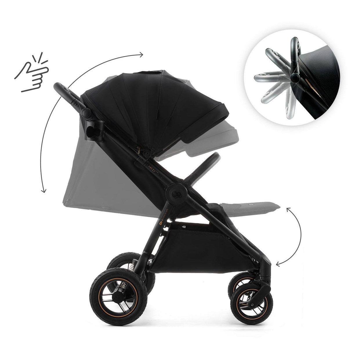 KINDERKRAFT Poussette canne compacte légère 27 kg