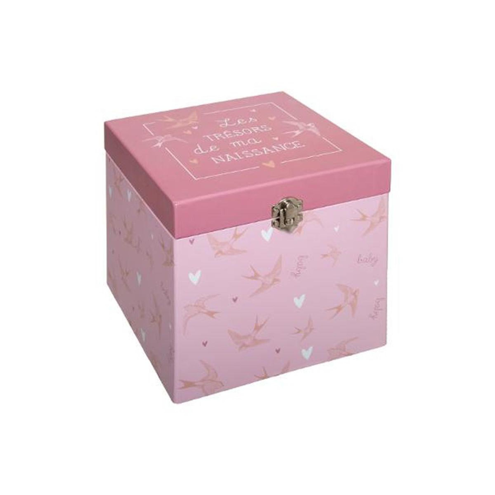 Voir la diapositive 2 : Atmosphera Kids Coffret de Naissance  Trésors  18cm Rose