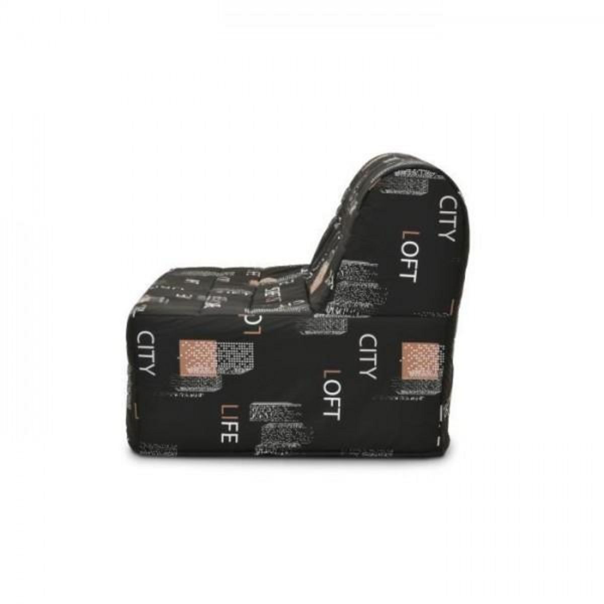 MARKET24 Banquette BZ - Tissu Noir - L143 x P97 x H89 cm - Joe