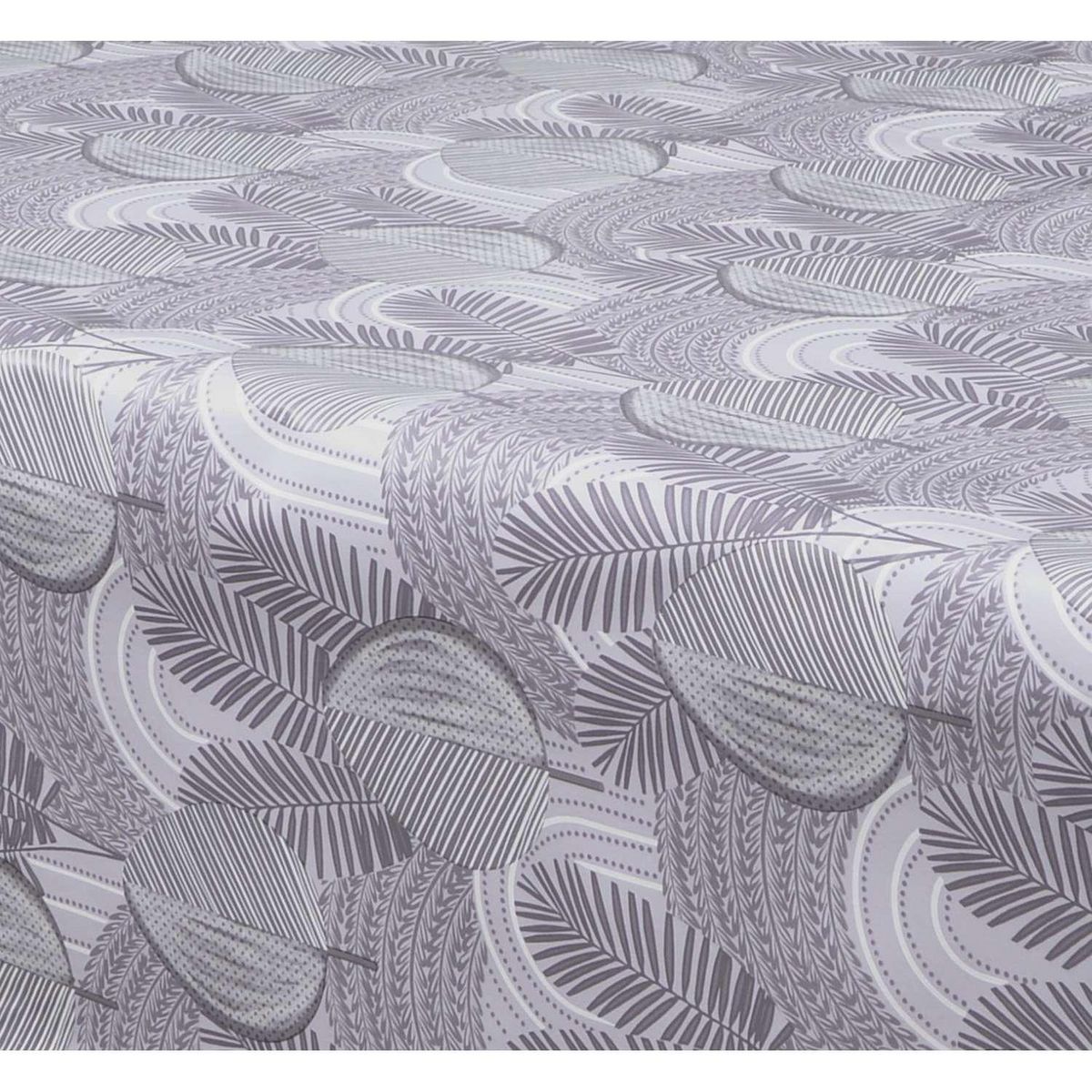 HABITABLE Nappe en toile cirée rectangulaire Moze - 140 x 200 cm - Gris