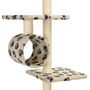 Voir la diapositive 5 : VIDAXL Arbre a chat avec griffoirs en sisal 260 cm Beige Motif pattes