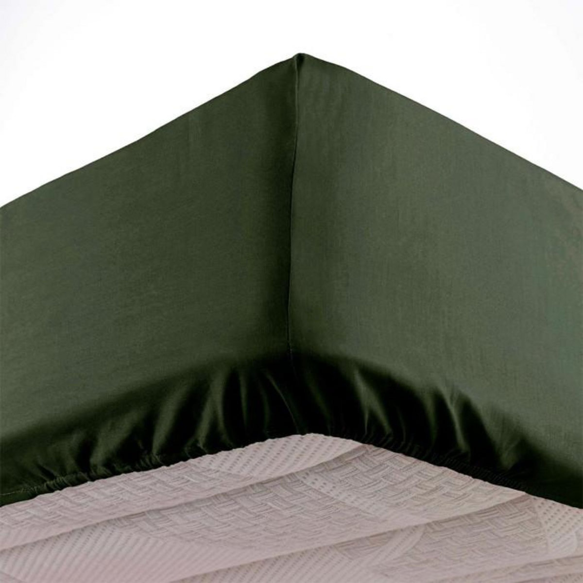 Paris Prix Drap Housse Microfibre  Oscar  140x190cm Kaki