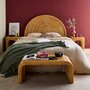 Voir la diapositive 3 : SWEEEK Tête de lit en rotin naturel, bois clair, bohème