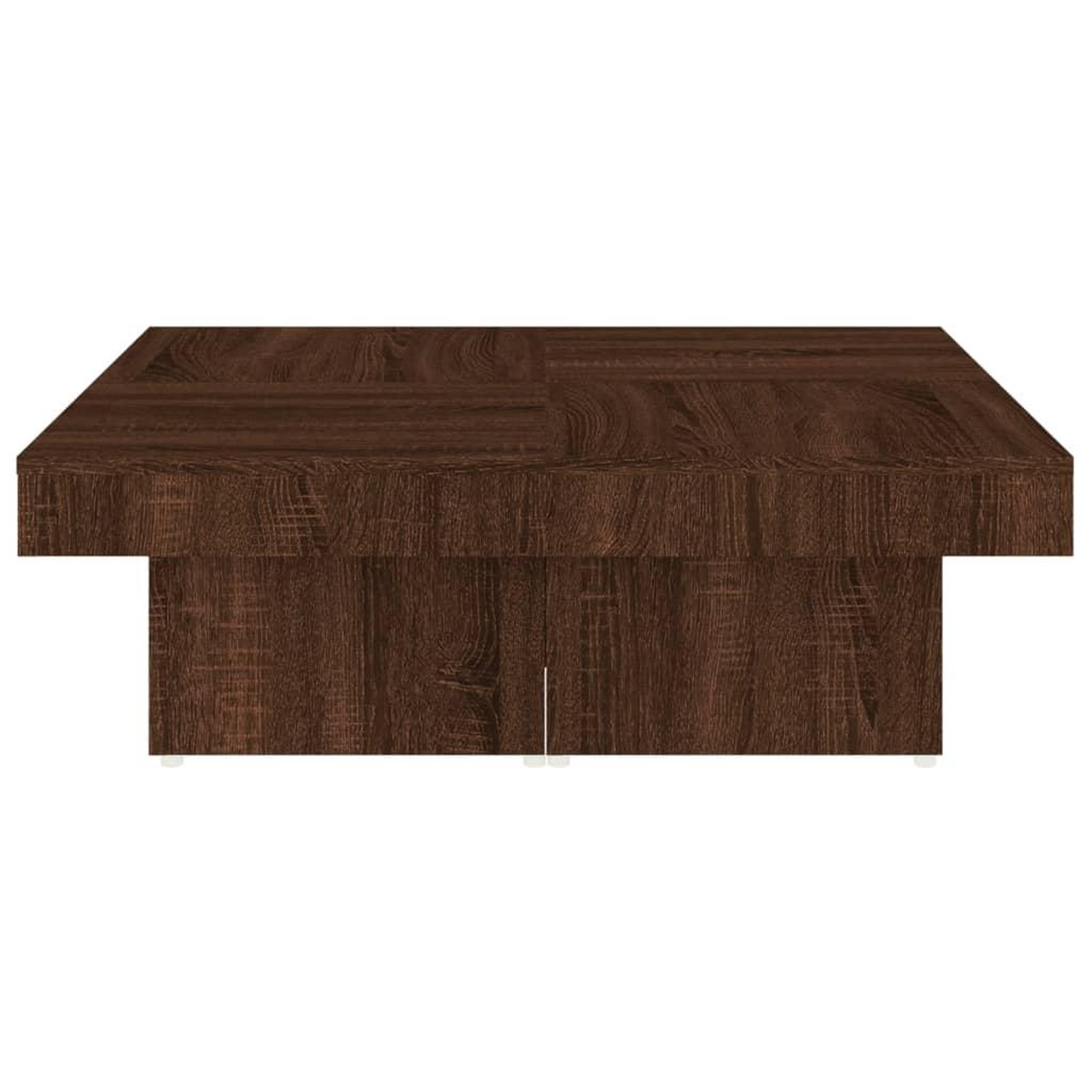 Voir la diapositive 5 : VIDAXL Table basse Chene marron 90x90x28 cm Bois d'ingenierie