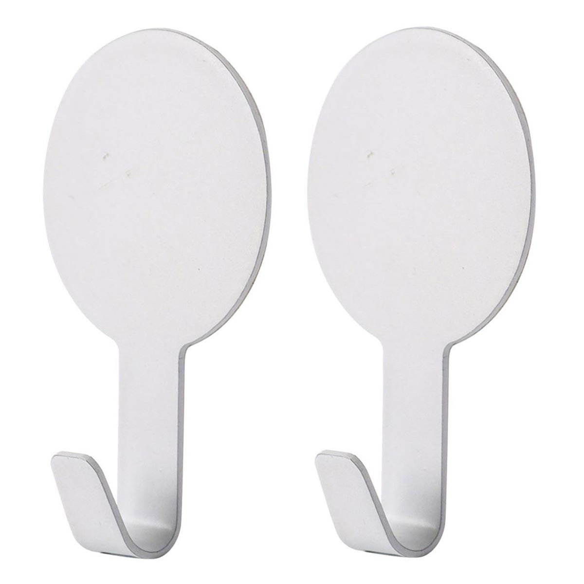 Paris Prix Lot de 2 Crochets Adhésifs  Fixeo  7cm Blanc