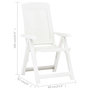 Voir la diapositive 6 : VIDAXL Chaises inclinables de jardin lot de 2 Plastique Blanc