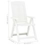 Voir la diapositive 6 : VIDAXL Chaises inclinables de jardin lot de 2 Plastique Blanc