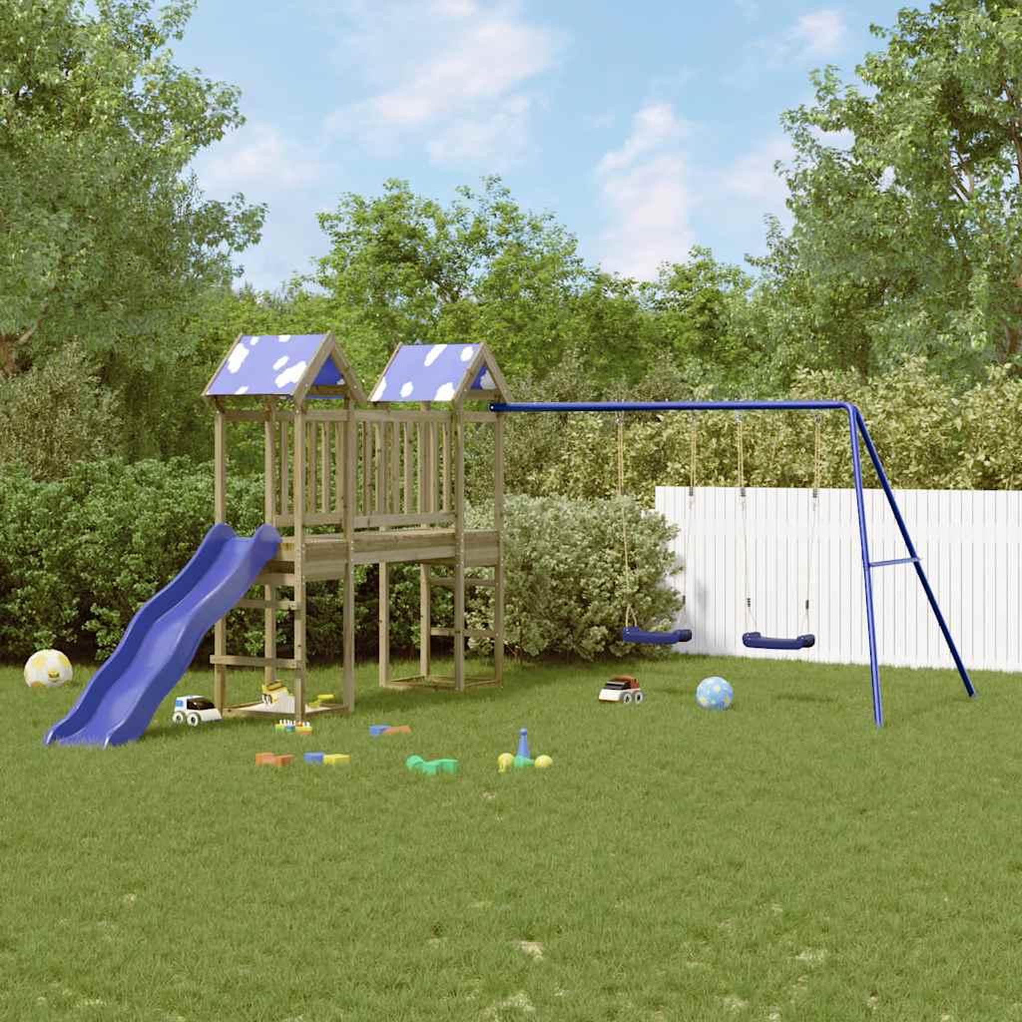 VIDAXL Aire de jeux d'exterieur bois de pin impregne