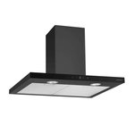 Airlux Hotte décorative murale 60cm 636m3/h noir - AHBS660BK
