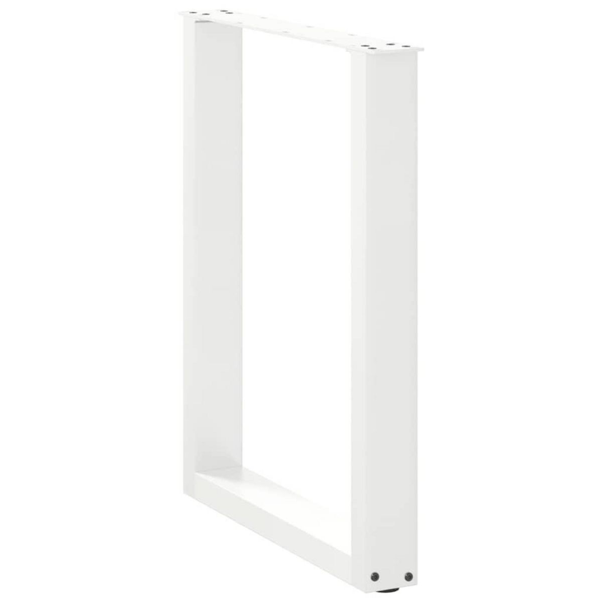 VIDAXL Pieds de table a manger forme de U 2 pcs blanc 70x(72-73) cm