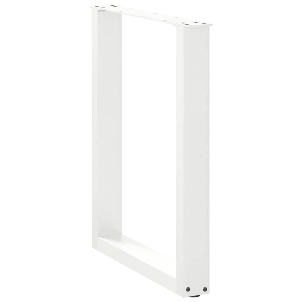 VIDAXL Pieds de table a manger forme de U 2 pcs blanc 70x(72-73) cm
