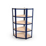 Voir la diapositive 1 : EUROSPEN Étagère d'angle polyvalente en métal - Charge lourde Max 750kg - 180 x 90 x 45 cm - Bleu