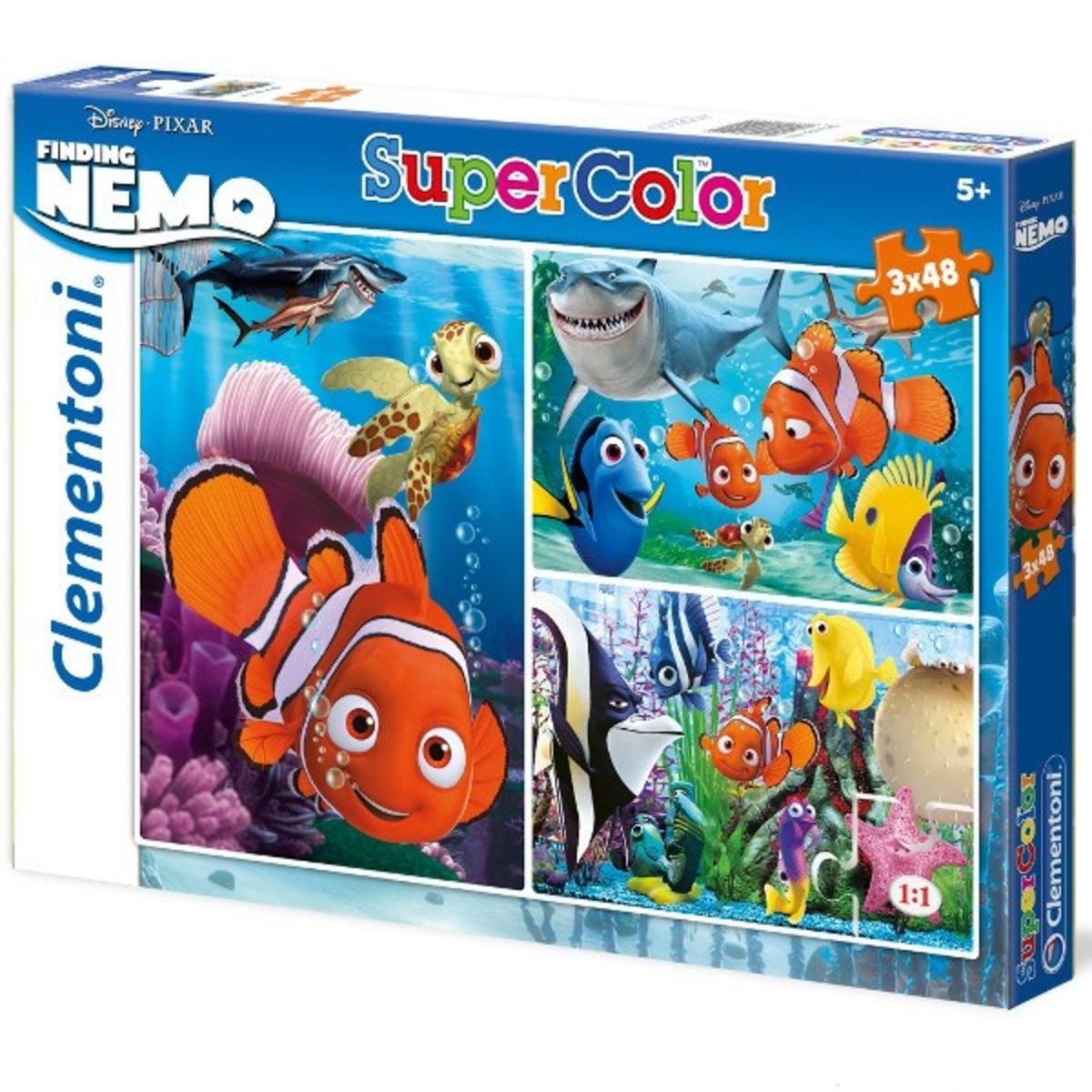 CLEMENTONI 3 Puzzles de 48 pièces Némo