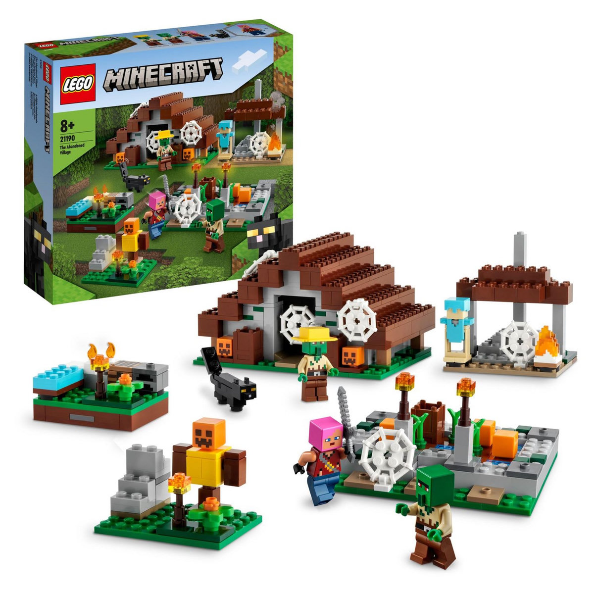 LEGO Minecraft 21190 Le Village Abandonné, Jouet Construction, Maison avec Figurine Zombie