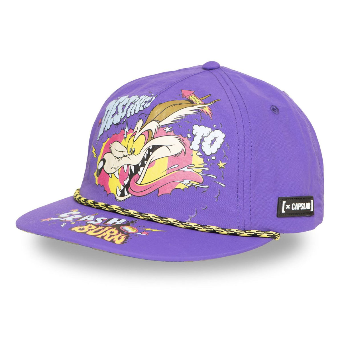CAPSLAB Casquette Flat avec cordelette Looney Tunes Destined to Crash
