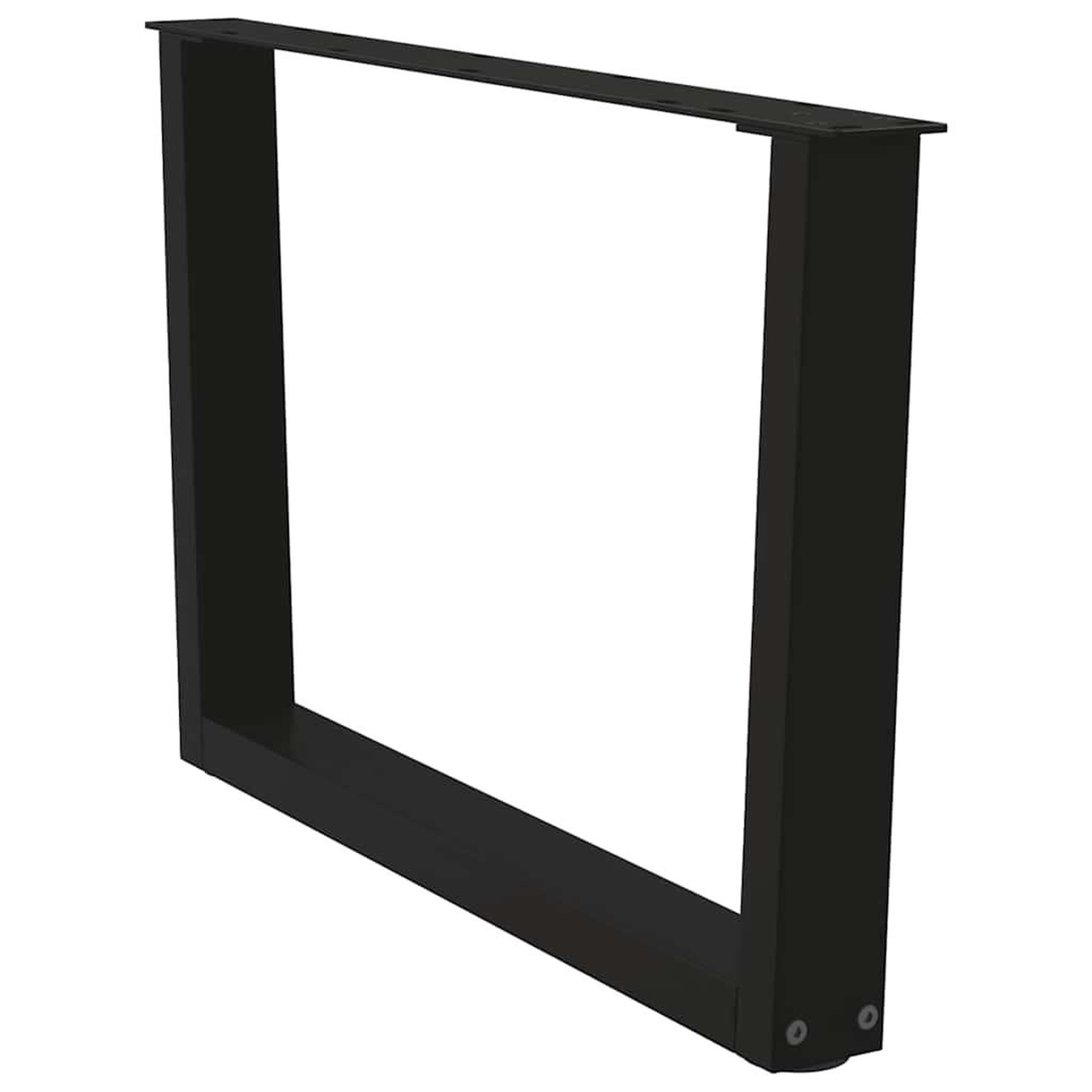 Voir la diapositive 5 : VIDAXL Pieds de table a manger forme V 2 pcs noir 70x(42-43,3)cm acier