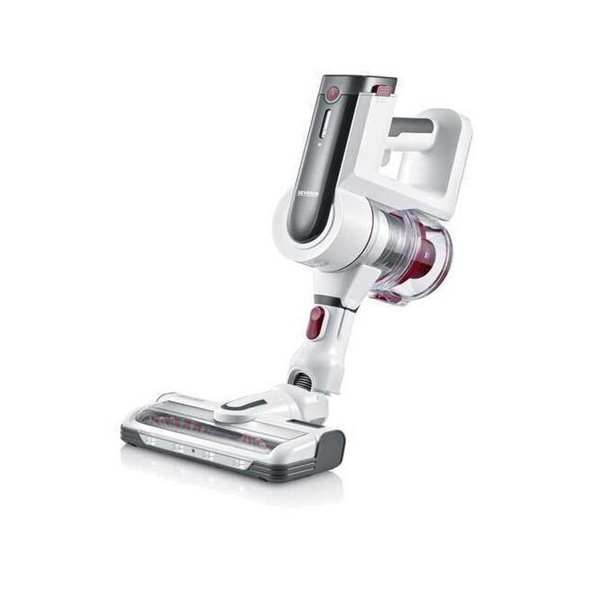 Voir la diapositive 2 : SEVERIN Aspirateur balai 2en1 rechargeable 25.2v blanc - hv7166