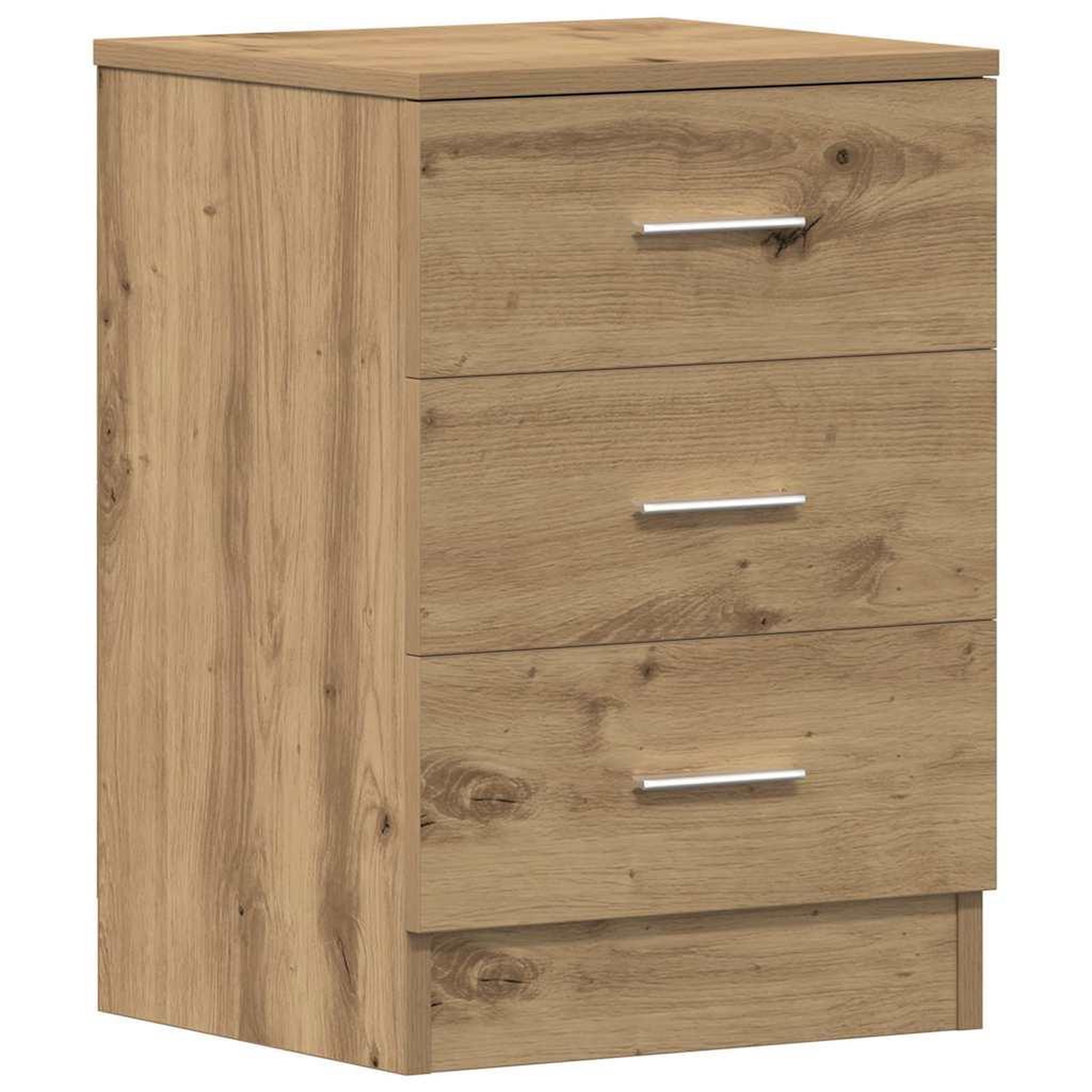 Voir la diapositive 2 : VIDAXL Table de chevet chene artisanal 38x35x55 cm bois d'ingenierie