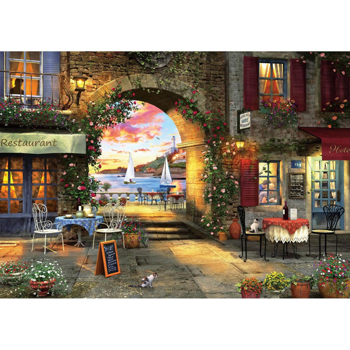 Art Puzzle Puzzle 1000 pièces : Le Restaurant du Bord de mer