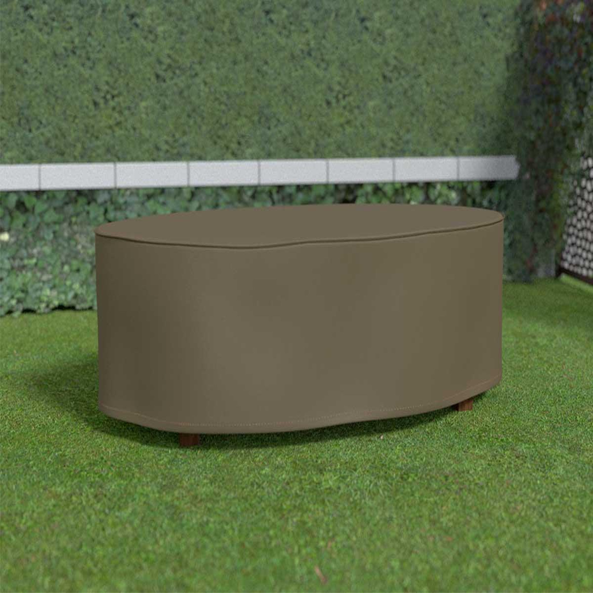 Voir la diapositive 2 : Nortene Housse de protection pour table ovale covertop - taupe - 230 x 130 x 70 cm