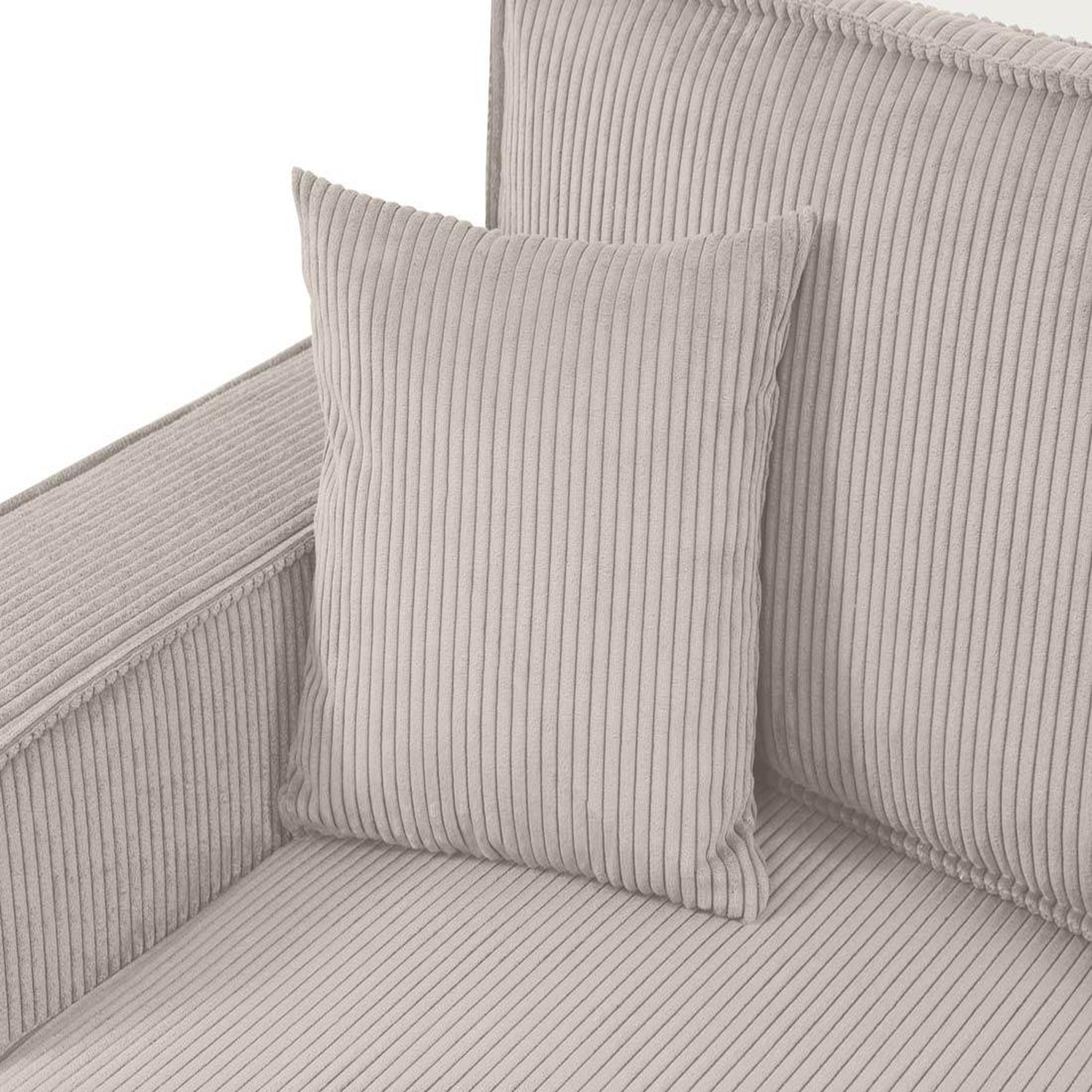 Voir la diapositive 4 : BEST MOBILIER Cezanne - canapé panoramique en u - 7 places - convertible avec coffre - en velours côtelé