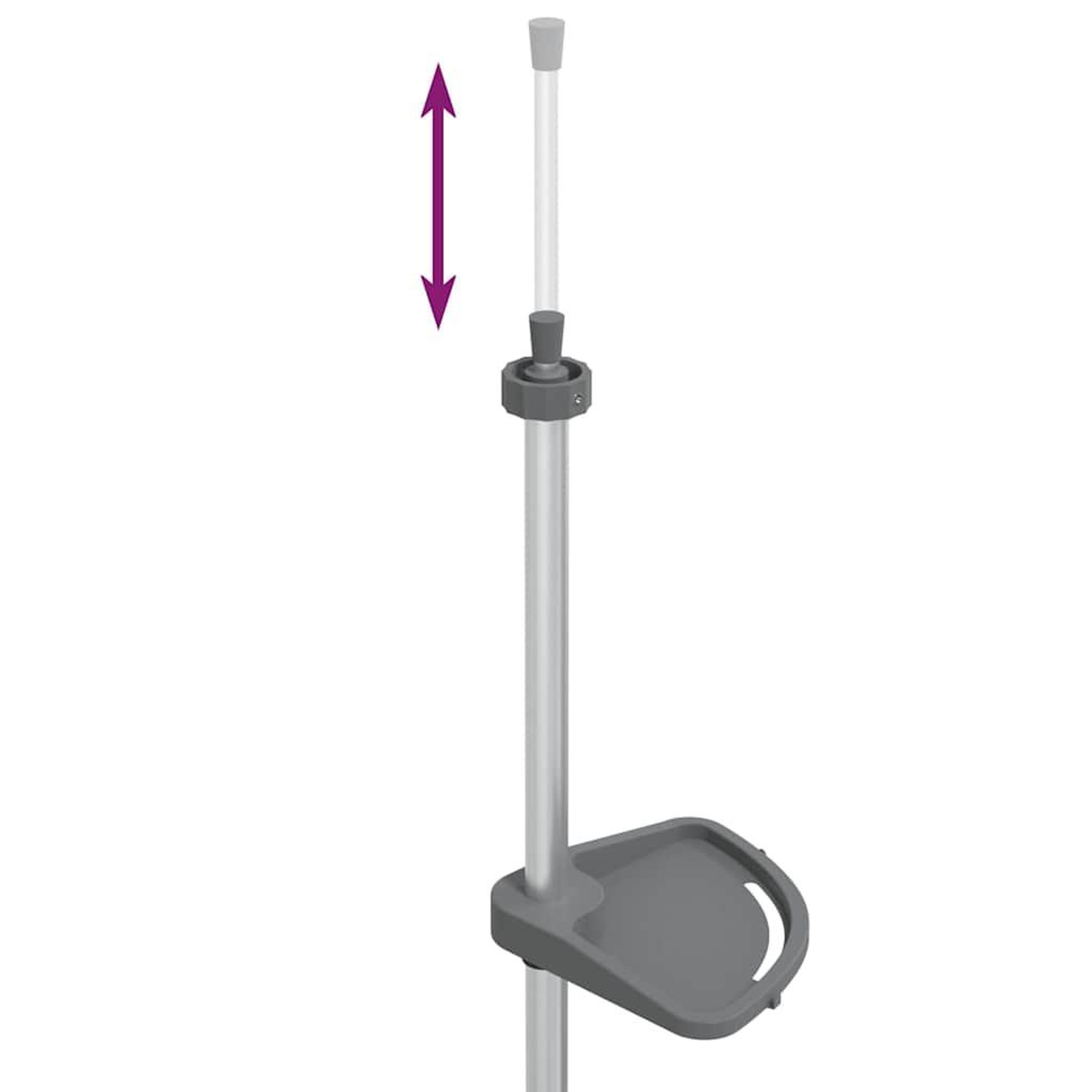 Voir la diapositive 6 : VIDAXL Etagere d'angle de douche telescopique a 4 niveaux Argente