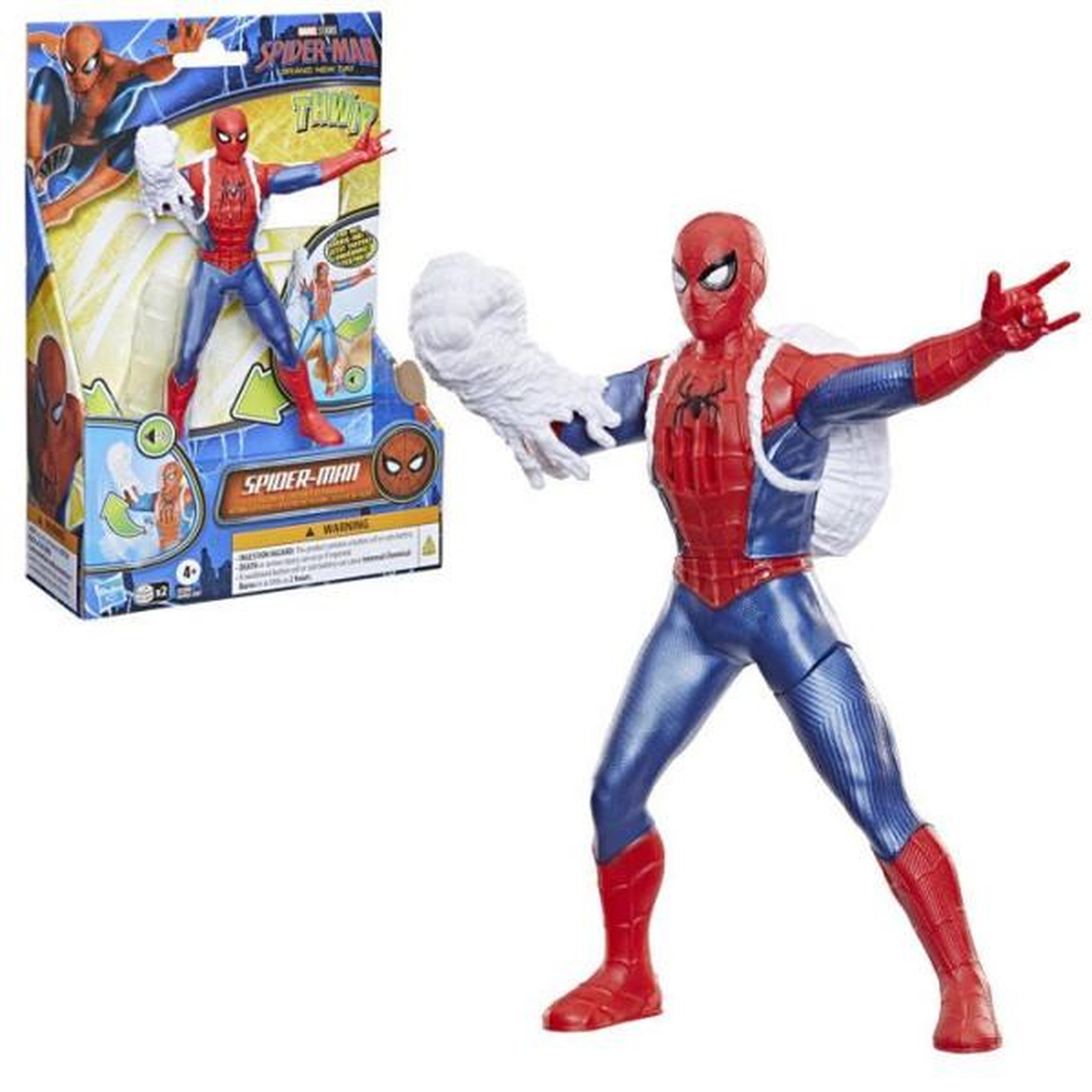 HASBRO Figurine électronique Spiderman 15 cm avec effets sonores, jouets de super-héros pour enfants , Marvel Studios SpiderMan dès
