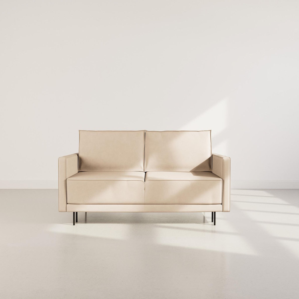 LISA DESIGN Charlie - canapé droit 3 places convertible avec coffre en simili