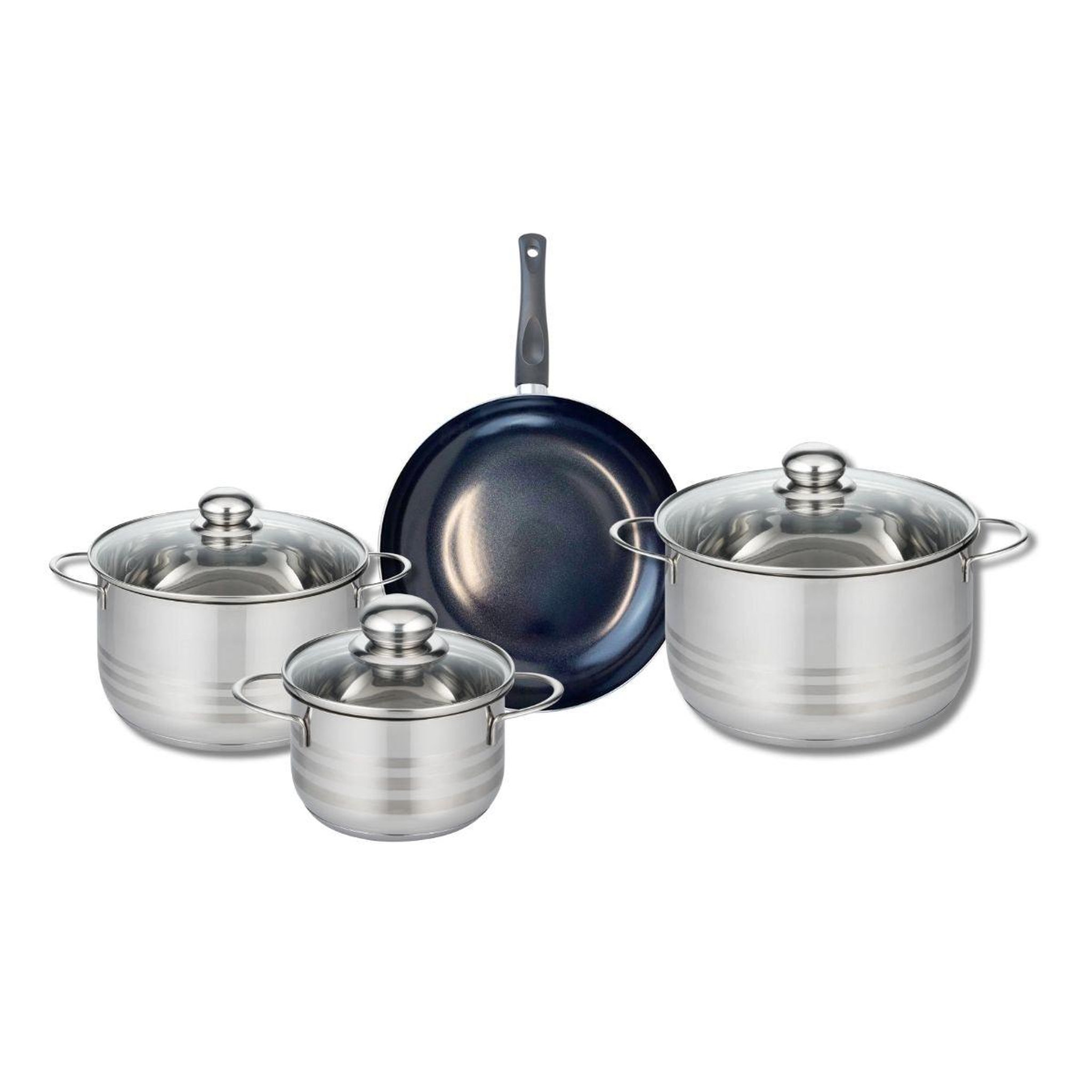 ELO Ensemble de 1 poêle de cuisson 24 cm et 3 faitouts 16, 20 et 24 cm elo prima brillant