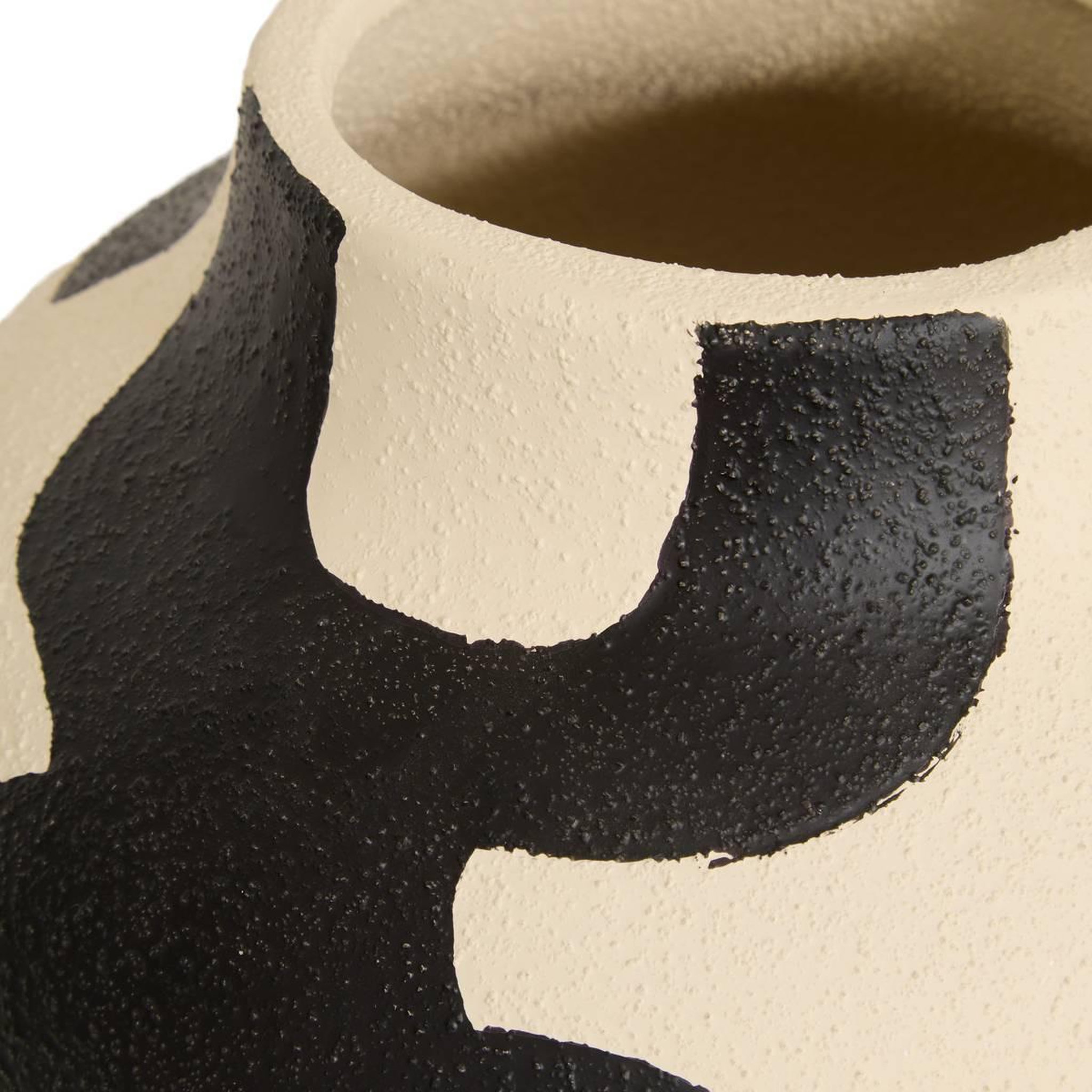 Voir la diapositive 3 : ATMOSPHERA Vase déco en dolomite  nyer  32cm noir & beige