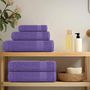Voir la diapositive 3 : VIDAXL Serviettes de sauna 2 pcs violet 80x200 cm 360 g m² 100% coton