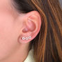 Voir la diapositive 2 : L'ATELIER D'AZUR Boucles d'Oreilles Or 18 Carats 750 Jaune - Contours Grimpeurs - Etoiles