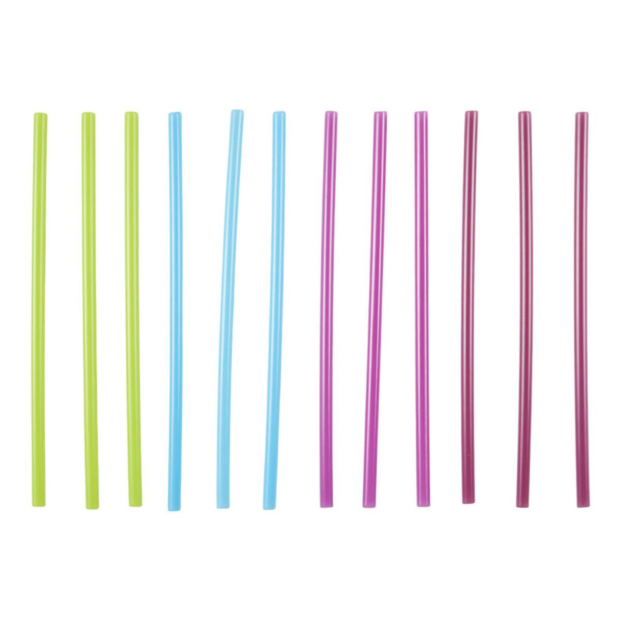 Voir la diapositive 1 : COOK CONCEPT Lot de 12 pailles  magiques  23cm multicolore